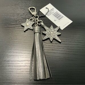 Brahmin Astra Crystal Tassel BLACK REVEL Purse Charm NWT